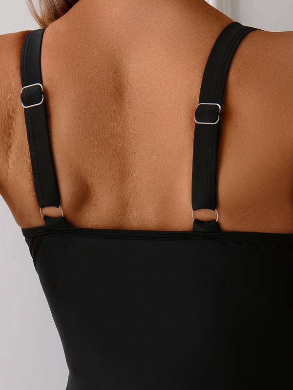 Dä sculpting einteiler - elegants schwarzes luxe strandoutfit für stilbewusste erwachsene