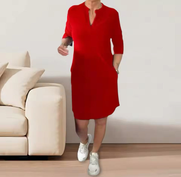 D'mädels kurzärmligi tunika-kleid - angenehmi stoff für lässigi und semi-formalli anlässe