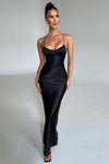 Damen slim fit maxikleid - elegante spaghettiträger abendrobe für besondere anlässe