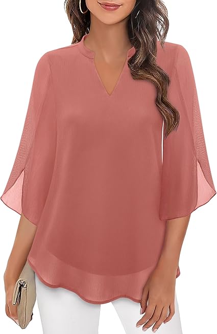 D'chäuelbluse für frauen – luftig, elegant, mit drei viertelärmel – vielseitige outfit für freizeit und festliche anlässe