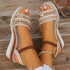 Wedge sandalen für frauen – elegante schuhe in weiss für die sommersaison – schicker auftritt für lässige und festliche anlässe