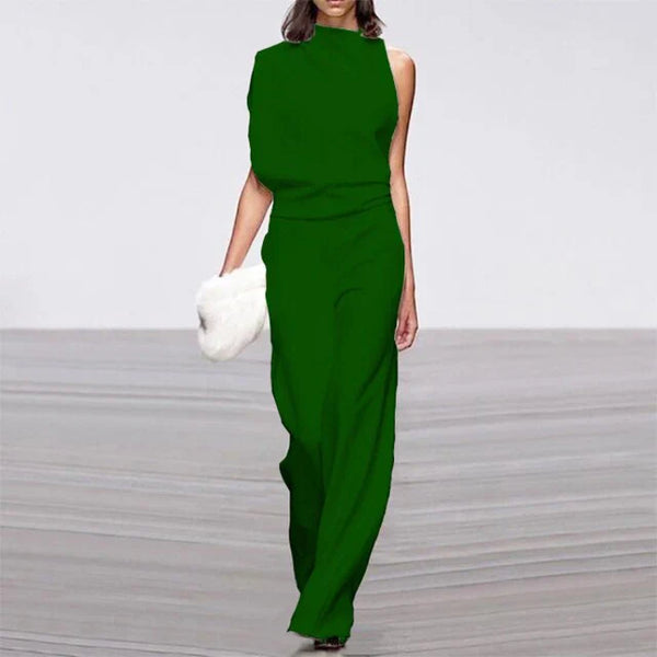 D'fraue weitbeinige jumpsuit – stylish mit einseitigem schulterdesign für abendliche anlässe