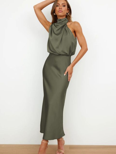 Chic halterneck-kleid - exquisite abendgarderobe für damen