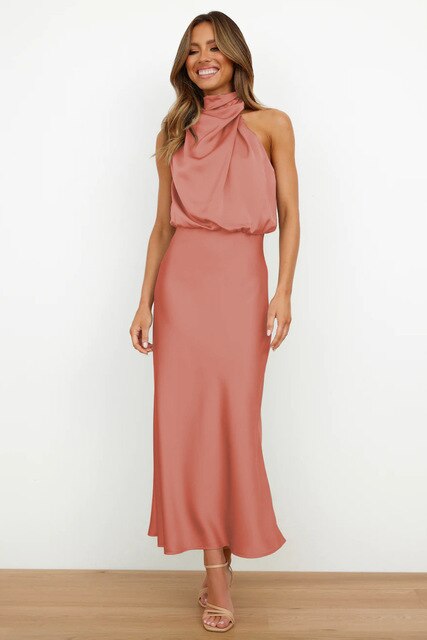Chic halterneck-kleid - exquisite abendgarderobe für damen