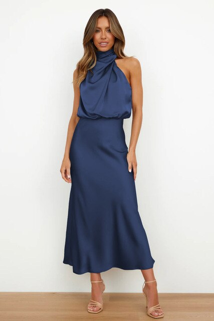 Chic halterneck-kleid - exquisite abendgarderobe für damen