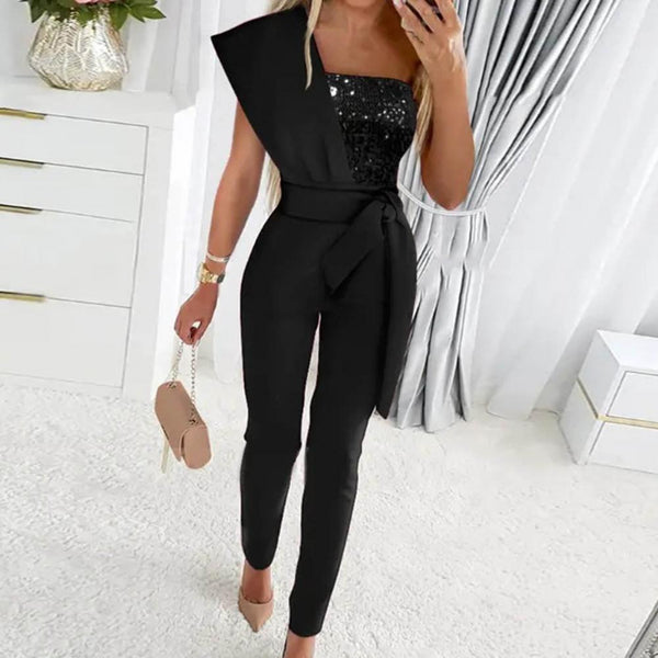 Embellishierte jumpsuit - elegante abendmode für frauen