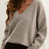 Oversize gestrickter pullover - strickpullover für frauen