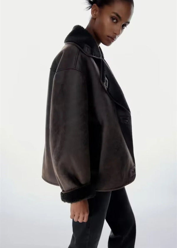 Damenjacke us Kunst – Stilvoll i Braun