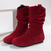 Gemütliche ankle boots - stylische faux suede slouchy boots für ladys