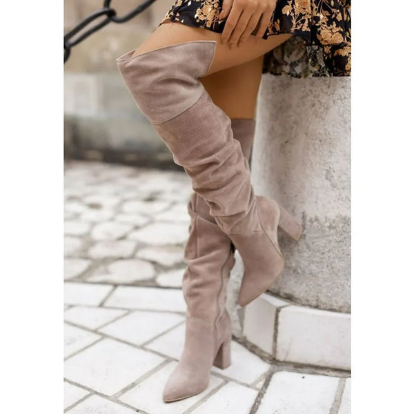 Elegante Stiefel mit Hohem Absatz – Stilvolle Overknee Damenstiefel aus