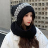 2-teiligs gestrickts Mütze- und Schal-Set – Damen Winteraccessoires