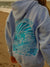 Hoodie - dames oversized pullover mit tropischem wellen-design