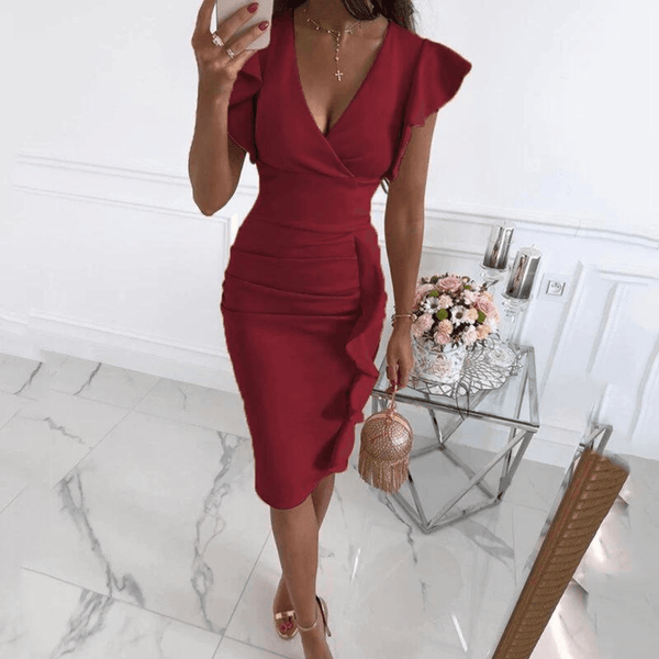 Eleganter massgeschneiderter kleid - stilvolle damenabendmode