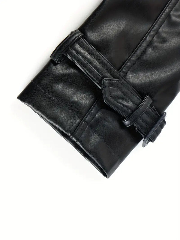 trenchcoat - stylischer langer schwarzer damenmantel
