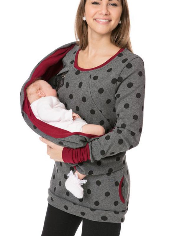 Maternity hoodie - lässiger stillpullover mit tasche