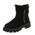 Warme damen stiefeletten – winterstiefel mit plüschfutter, reissverschluss und rutschfester sohle
