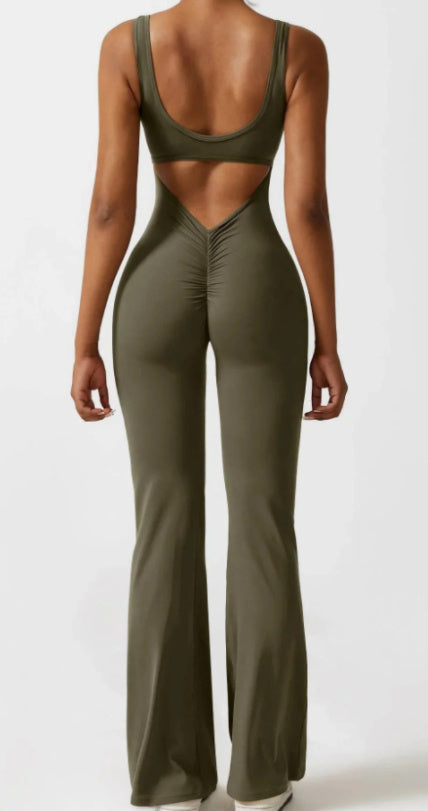 Strakker yoga-bodysuit – nahtlos mit offenen details damenbekleidung