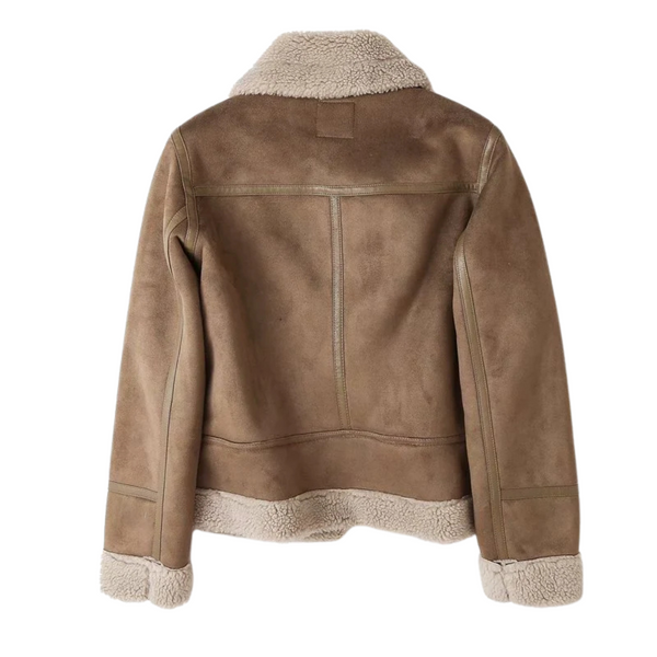 Shearling-Bikerjacke – Stilvolli Damenjacke us