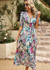 Maxikleid - elegantes blumen-maxi für damen im sommer