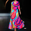 Blumiges maxikleid - elegante wickelrobe für besondere anlässe