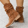 Stilvolle damen knöchelstiefel - faux suede schlauchstiefel für den winter