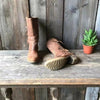 Schicke braune Stiefeletten aus Kunst für Damen