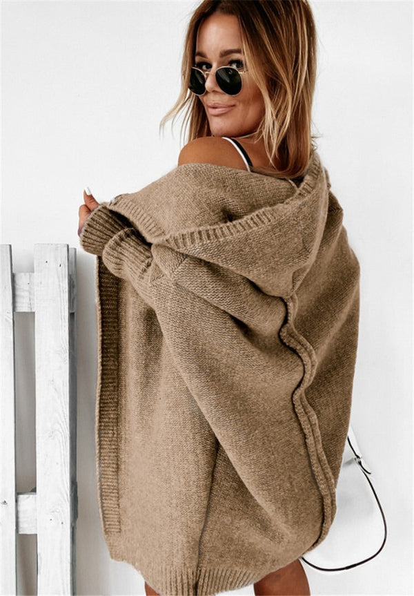 Chunky strickjacke - oversized damen strickmode
