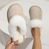 Warme Pantoffeln – Damen Hausschuhe mit Plüschfutter und luxuriösem Wildleder-Look