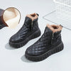 Quiltierte knöchelstiefel – warme damen winter-schuhe