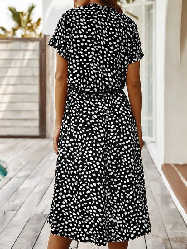Hemdkleid - lässig geschnittenes midi-kleid für damen mit gürtel