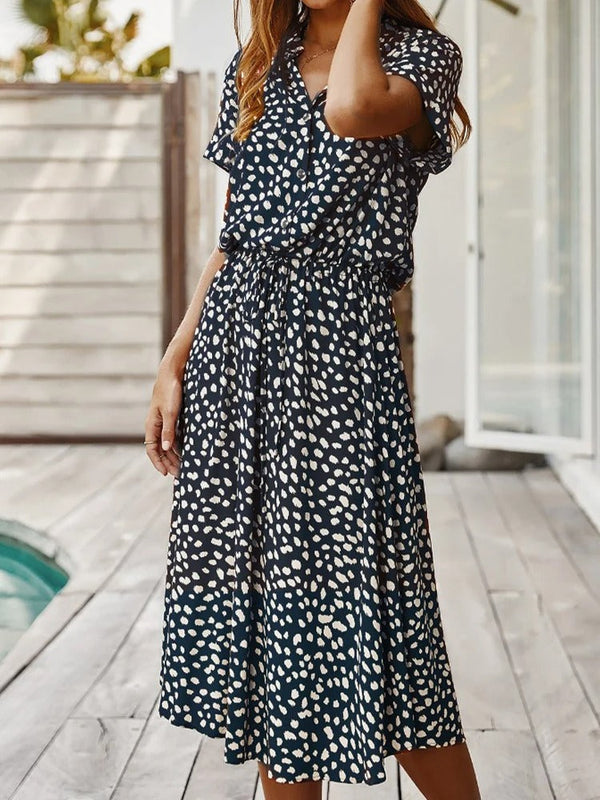 Hemdkleid - lässig geschnittenes midi-kleid für damen mit gürtel