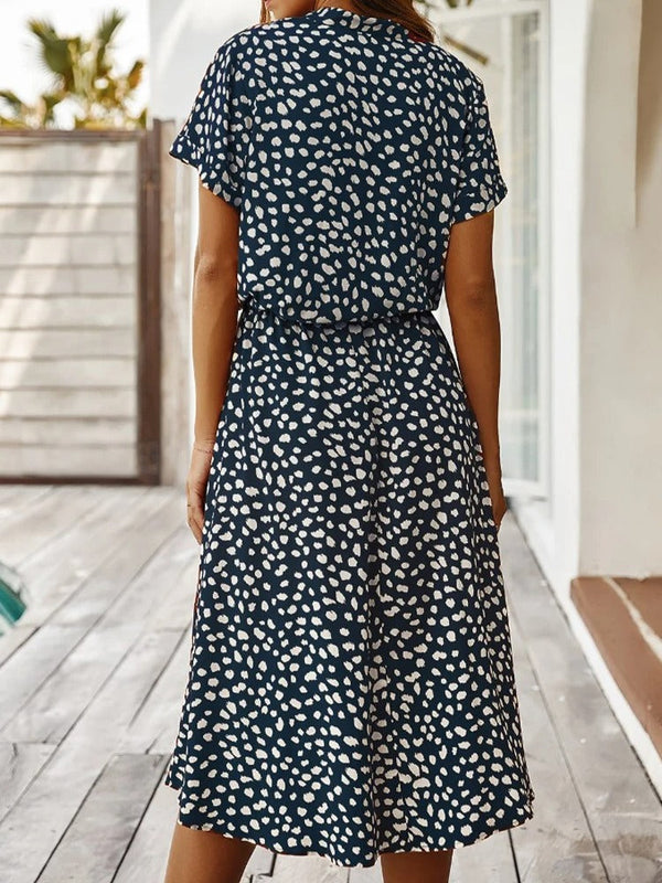 Hemdkleid - lässig geschnittenes midi-kleid für damen mit gürtel