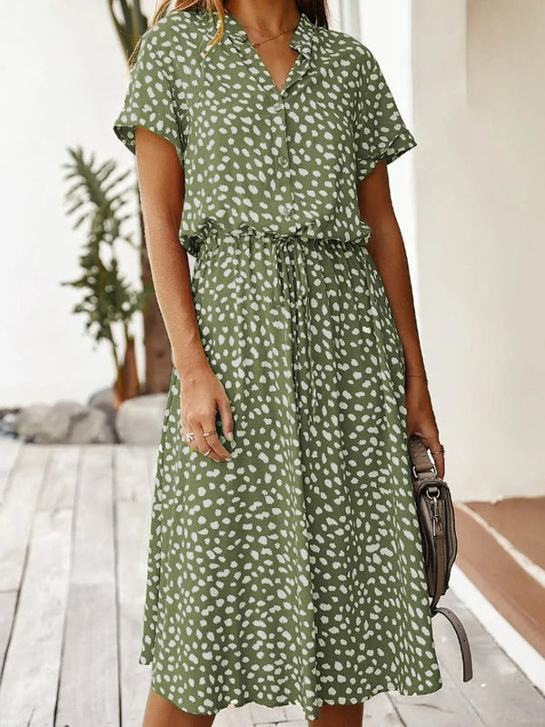 Hemdkleid - lässig geschnittenes midi-kleid für damen mit gürtel