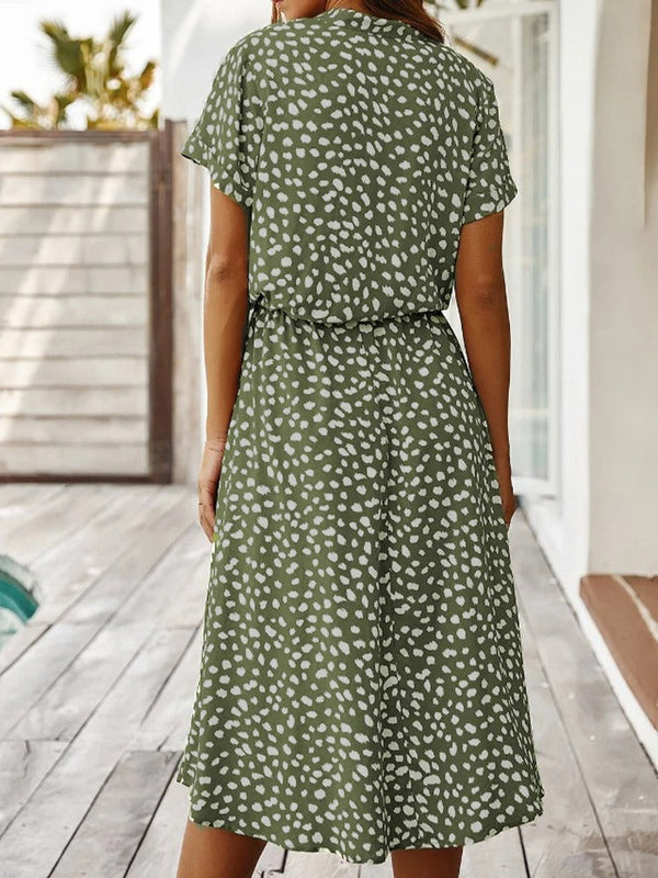 Hemdkleid - lässig geschnittenes midi-kleid für damen mit gürtel