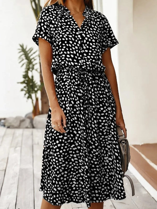 Hemdkleid - lässig geschnittenes midi-kleid für damen mit gürtel