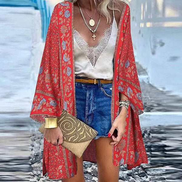 Bohemian vintage kimono - luftige damenrobe