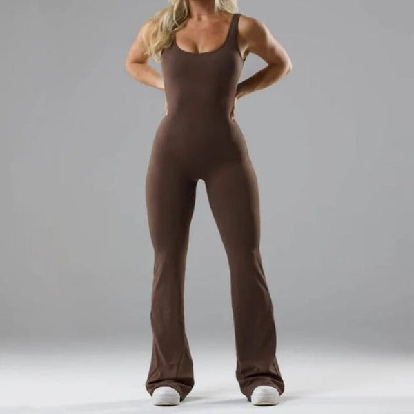 Damen-jumpsuit - stilvolles rückenfreies design für eleganz und gemütlichkeit