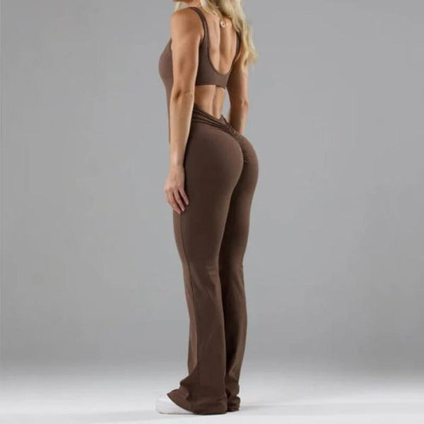 Damen-jumpsuit - stilvolles rückenfreies design für eleganz und gemütlichkeit