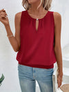 Ärmellose bluse - schicke damenbluse mit schlüssel-loch