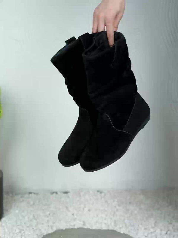 Gemütliche ankle boots - stylische faux suede slouchy boots für ladys