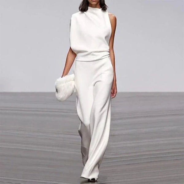 Chic ein-schulter damen outfit - trendiger jumpsuit