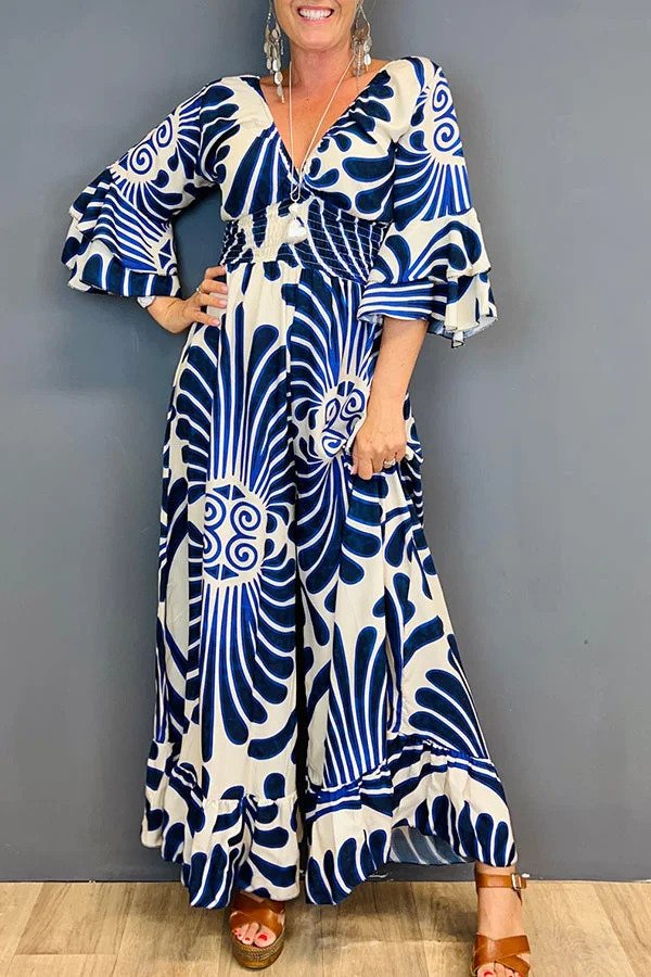 Vintage jumpsuit mit blumenmuster - stilvolles weitbein-design für frauen