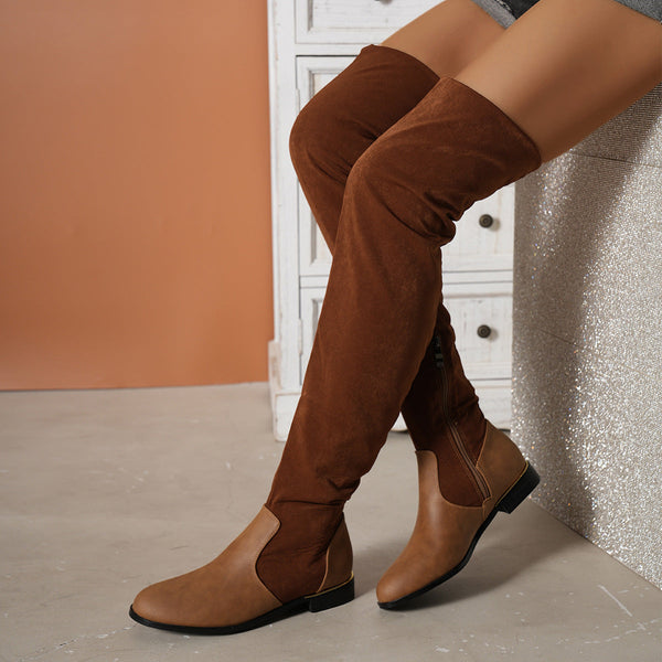 Overkneestiefel - trendige damenstiefel im look