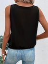 Ärmellose bluse - schicke damenbluse mit schlüssel-loch