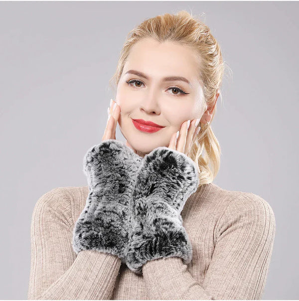 Faux-faux fur fingerhandschuhe - warm und trendy damenhandschuh