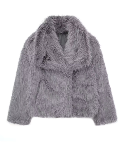 Damen-Winterjacke us Kunstpelz – Eleganti Jacke