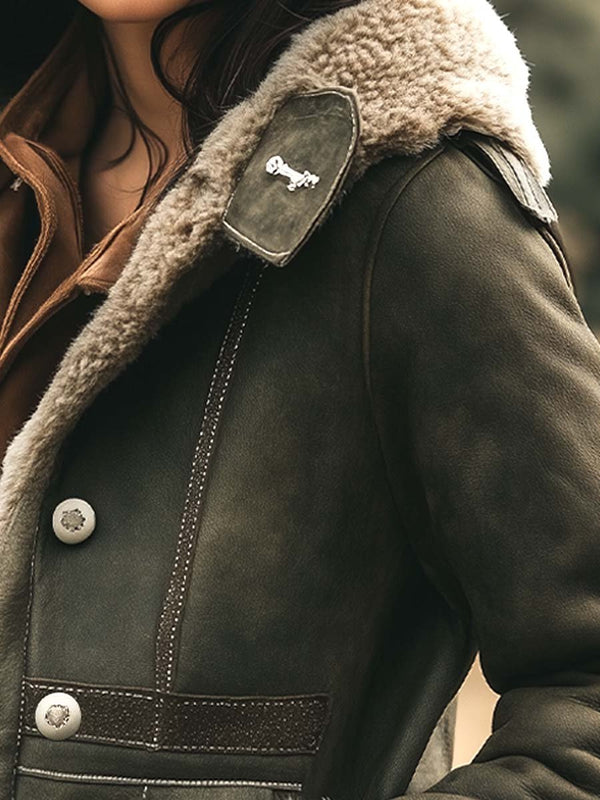 Damen Retro jacke - warme klassische Winterjacke mit luxuriöser Fütterung