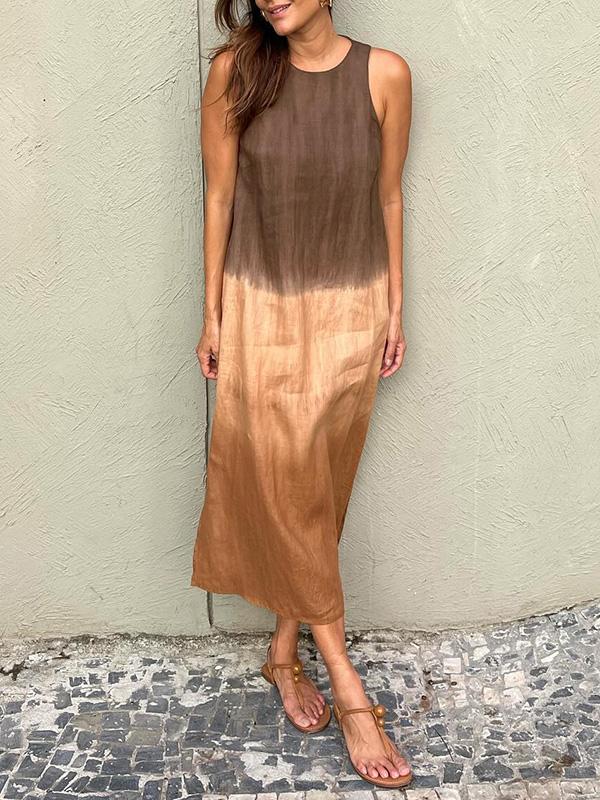 Maxikleid - elegantes ärmelloses damen sommerkleid