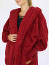 Gemütlicher faux-faux fur cardigan - oversized damenjacke