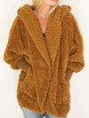 Gemütlicher faux-faux fur cardigan - oversized damenjacke